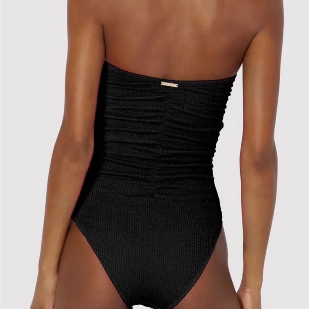 Milly Textured Ruched One-Piece Swimsuit - Picture 7 of 7
